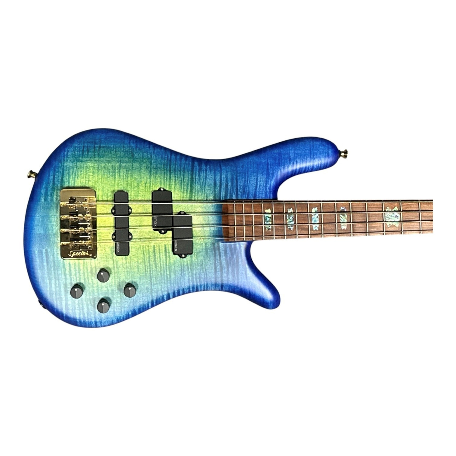 Spector USA NS-2, Custom Matte Green-Blue Burst w/ Haz-Lab / 1.5