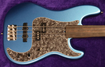 Fender Tony Franklin Fretless Precision, Lake Placid Blue / Ebony 4 String Bass At Bass Central