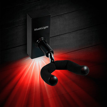 Osiamo MuzicLight Guitar/Bass Wall Hanger with Red LED's