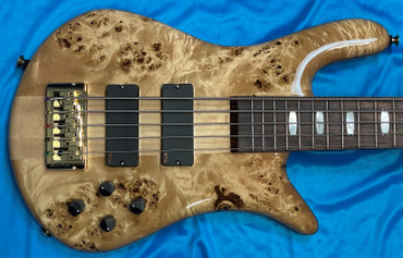Spector Euro 5LX, Natural Poplar Burl with Rosewood