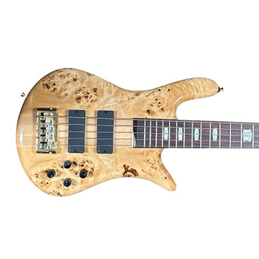 Spector Euro 5LX, Natural Poplar Burl with Rosewood