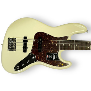 Fender AM. PRO II Jazz, Olympic White / Rosewood 4 String Bass At Bass Central
