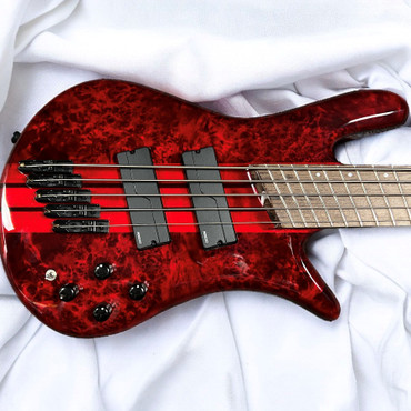 Spector NS Dimension 5, Inferno Red Gloss w/ Wenge *IN STOCK*