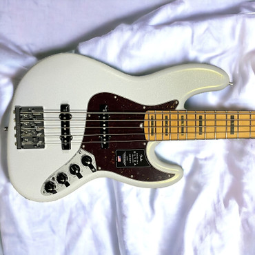 Fender American Ultra Jazz Bass V (5), Arctic Pearl / Maple