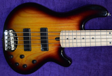 Lakland Skyline 55-01, 3-Tone Sunburst / Maple 5 String bass At Bass Central