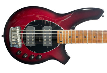 Ernie Ball Music Man BFR Bongo 5, Wild Cherry. Pre-Owned (2019) in Excellent Condition. RARE, ONLY  57 MADE!