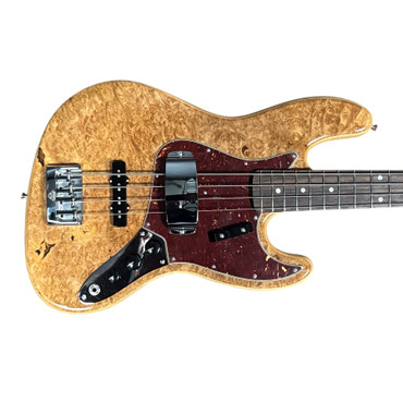 Fender Custom Shop NOS Artisan J Bass, Flame Maple Burl/Rosewood 4 String Bass At Bass Central