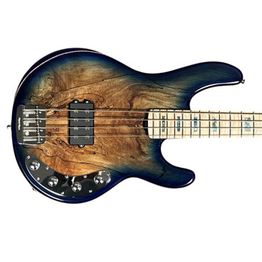 Ernie Ball Music Man 2025 BFR LTD Edition StingRay 4 H, Paua Blue/Maple  4 String Bass At Bass Central