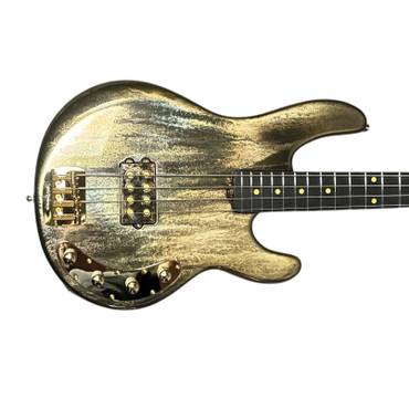 Ernie Ball Music Man StingRay 50th Anniversary 4 H Special, Molten Gold 4 String Bass At Bass Central