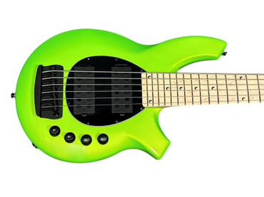 Ernie Ball Music Man Bongo 6 HH, Mantis Green / Maple 6 String Bass At Bass Central
