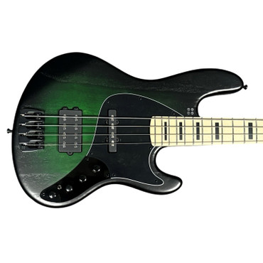 Sandberg Cal. TM-4 Superlight, Green Burst with Maple Neck/ Maple FB, Black Blocks  4 String Bass At Bass Central
