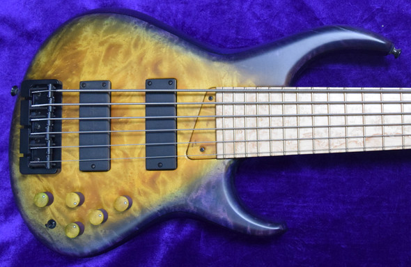 MTD 635 USA Nebula Burst Myrtle Burl 6 String Bass At Bass Central