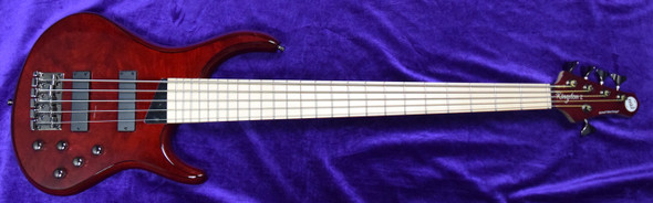 MTD Kingston Z-5 (V2), Transparent Cherry 5 String Bass At Bass Central