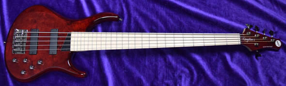 MTD Kingston Z-5 (V2), Transparent Cherry 5 String Bass At Bass Central