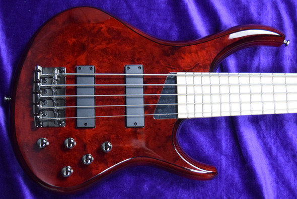 MTD Kingston Z-5 (V2), Transparent Cherry 5 String Bass At Bass Central