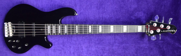 Lakland Skyline 55-02 Custom, Black Sparkle 5 String Bass At Bass Central