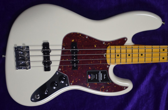 Fender American Professional II Jazz Bass, Olympic White / Maple 4 String Bass At Bass Central