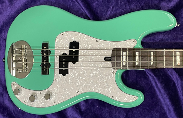 Lakland Skyline 44-64 Custom, Seafoam Green 4 string Bass At Bass Central