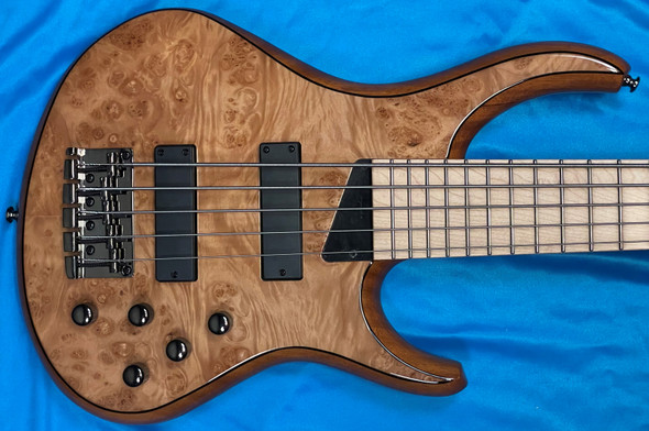 MTD Kingston Z-5 (V2), Natural Maple Burl  5 String Bass At Bass Central