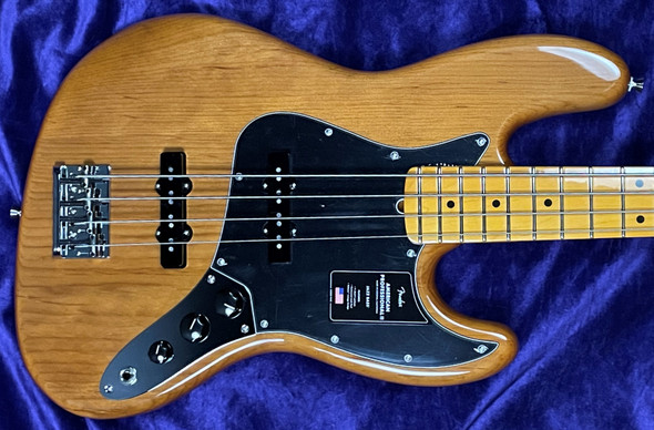 Fender AM Professional II Jazz, Roasted Pine w/ Maple 4 String Bass At Bass Central