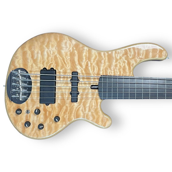 Skyline 55-02 Deluxe FRETLESS, Quilt w/ Lined Ebony *On order, ETA June 2026