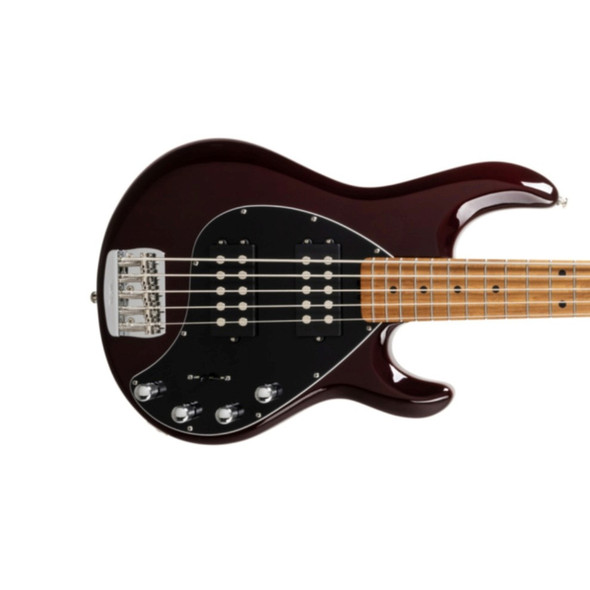 Ernie Ball Music Man StingRay 5 HH Special, Translucent Oxblood / Roasted Maple *ON ORDER ETA  April 2026