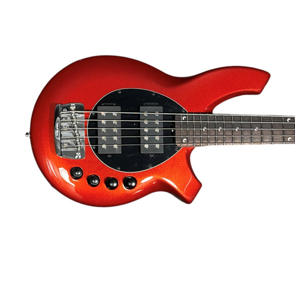 Ernie Ball Music Man Bongo 5 HH, Blood Orange / Rosewood  5 String bass At Bass Central