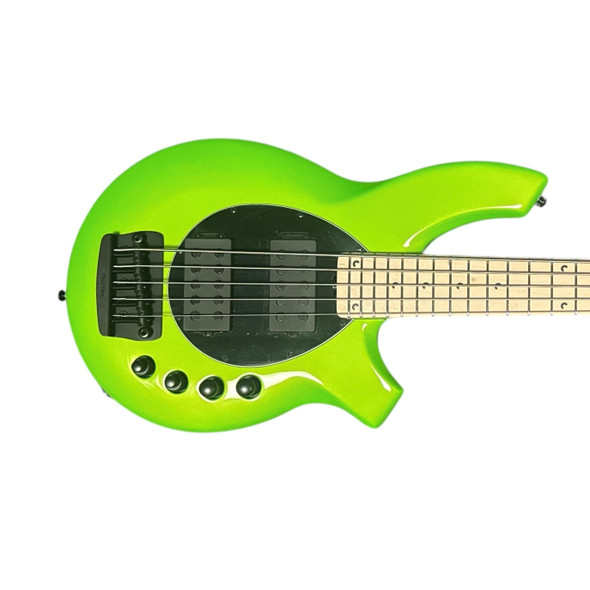 Ernie Ball Music Man Bongo 5 HH, Mantis Green 5 String Bass At Bass Central