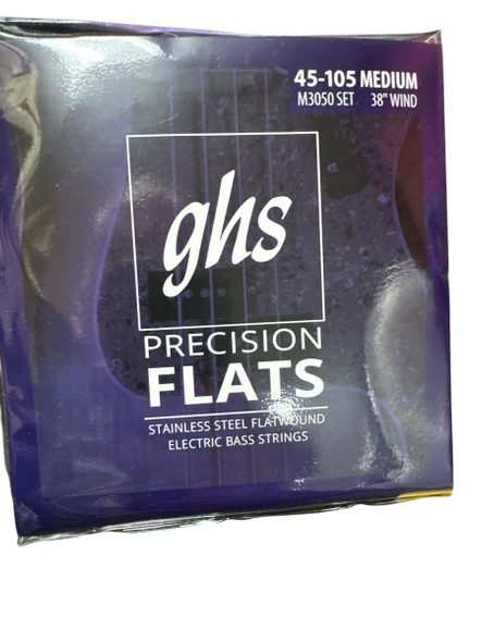 GHS, M3050, Flatwound ,4 String Set, 45-105 At Bass Central