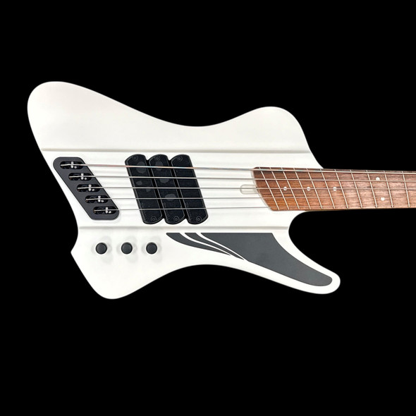 Dingwall D-Roc 5, Ducati White/ Pau Ferro 5 String Bass At Bass Central