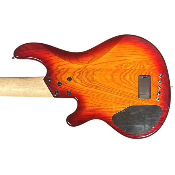 Lakland Skyline 55-02 Deluxe, Honey Burst Quilt Maple Top 5 String Bass At Bass Central