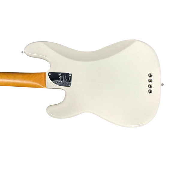 Fender AM Pro II Precision, Olympic White / Maple  4 String Bass At Bass Central