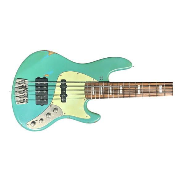 Sandberg California TM-5, Hardcore Aged Roquefort Blue / Pau Ferro 5 String Bass At Bass Central