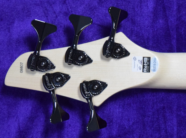 Dingwall NG3 Gold Metallic Left Handed 5 String bass At Bass Central