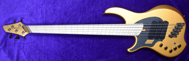 Dingwall NG3 Gold Metallic Left Handed 5 String bass At Bass Central