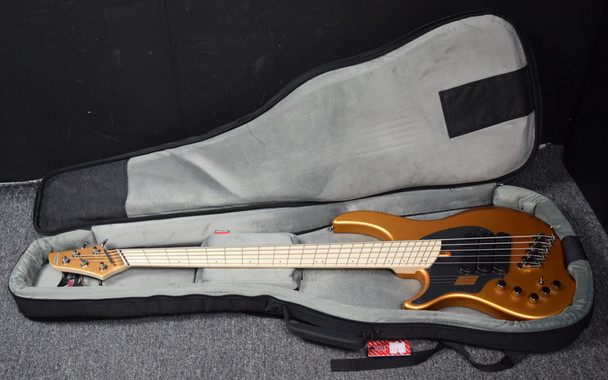 Dingwall NG3 Gold Metallic Left Handed 5 String bass At Bass Central