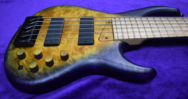 MTD 635 USA Nebula Burst Myrtle Burl 6 String Bass At Bass Central