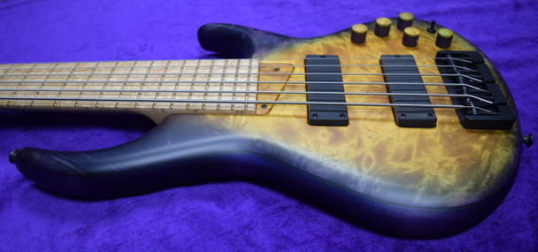 MTD 635 USA Nebula Burst Myrtle Burl 6 String Bass At Bass Central