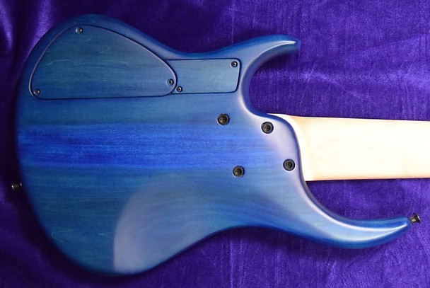 MTD U.S.A. 635-24, Clear to Blue Burst  6 String Bass At Bass Central