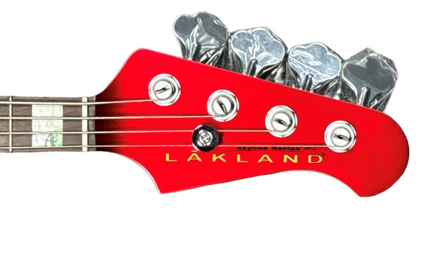 Lakland Skyline 44-64 Custom (1.5" Jazz Taper), Candy Apple Red  4 String Bass At Bass Central