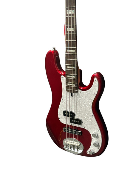 Lakland Skyline 44-64 Custom (1.5" Jazz Taper), Candy Apple Red  4 String Bass At Bass Central