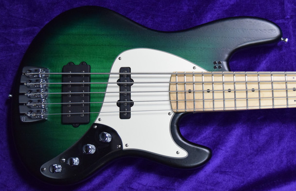 Sandberg California TM-5 SuperLight, Matte Green Burst 5 String Bass At Bass Central