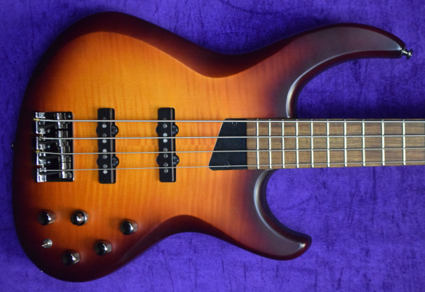 MTD Kingston Saratoga 4 Deluxe (V2), Deep Cherry Burst 4 String Bass At Bass Central
