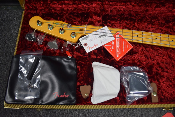 Fender AM. Vintage II '54 P-Bass, Blonde / Maple 4 String Bass At Bass Central