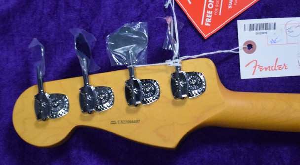 Fender AM Pro II Jazz (4), Miami Blue / Rosewood 4 String Bass At Bass Central