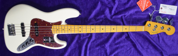 Fender American Professional II Jazz Bass, Olympic White / Maple 4 String Bass At Bass Central