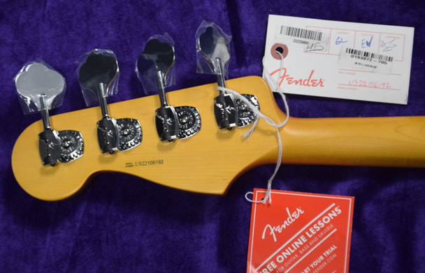 Fender American Professional II Jazz Bass, Olympic White / Maple 4 String Bass At Bass Central