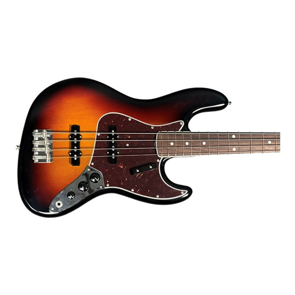 Fender AM. Vintage II '66 Jazz, 3 Tone Sunburst w/ Rosewood 4 String Bass At Bass Central