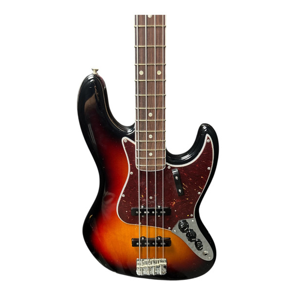 Fender AM. Vintage II '66 Jazz, 3 Tone Sunburst w/ Rosewood 4 String Bass At Bass Central
