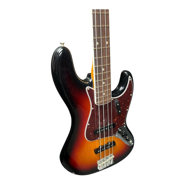 Fender AM. Vintage II '66 Jazz, 3 Tone Sunburst w/ Rosewood 4 String Bass At Bass Central